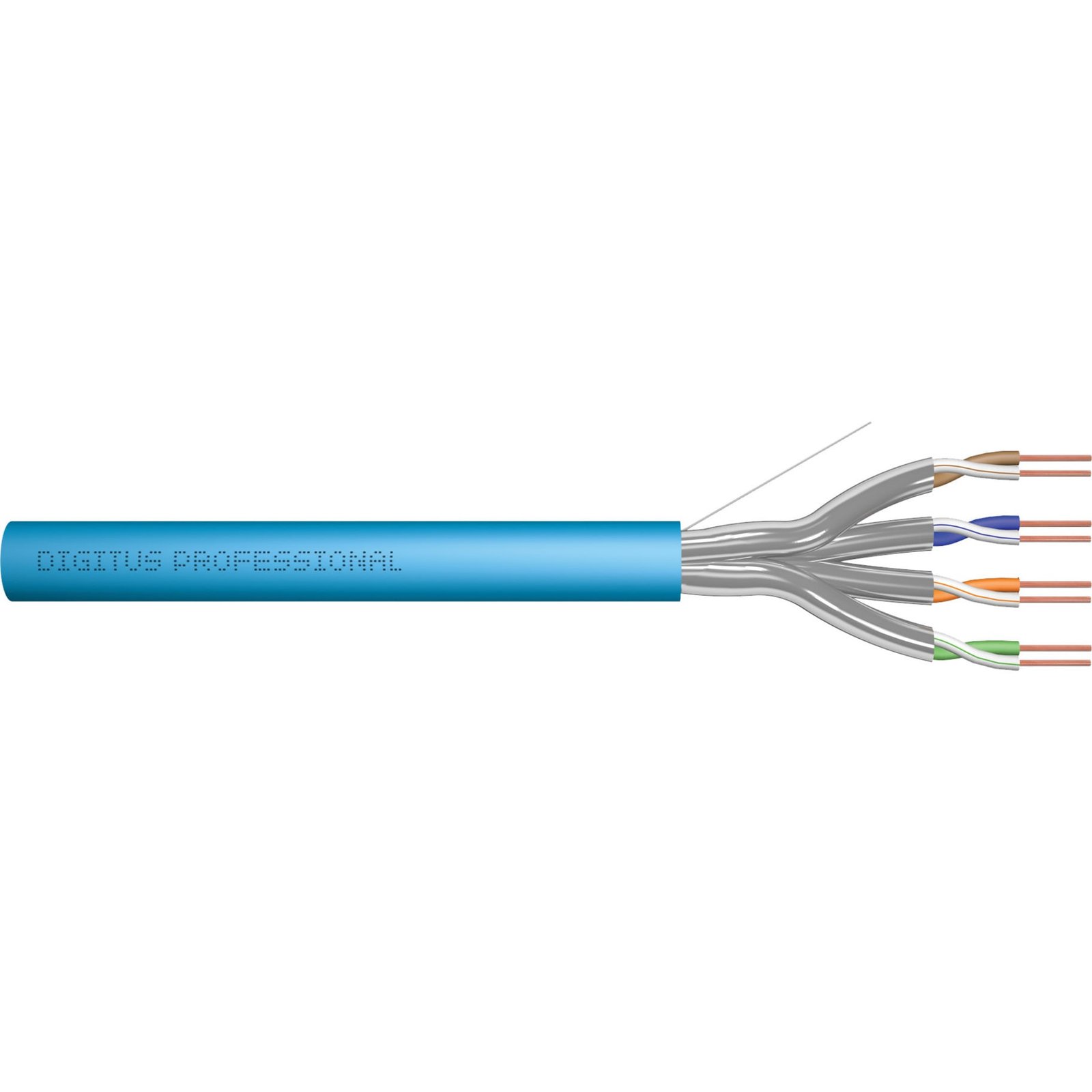 Digitus Professional Cat.6a U/FTP cable de instalación Símplex Azul