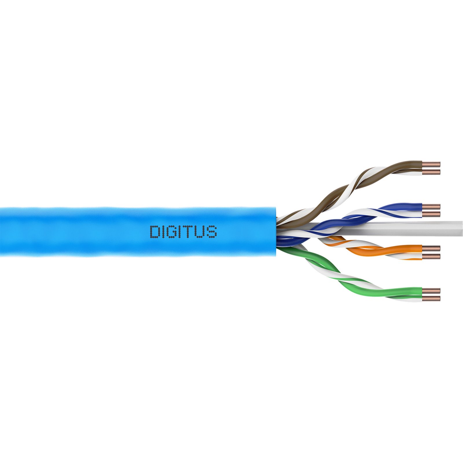 Digitus Professional Cat.6a U/UTP cable de instalación Símplex Azul
