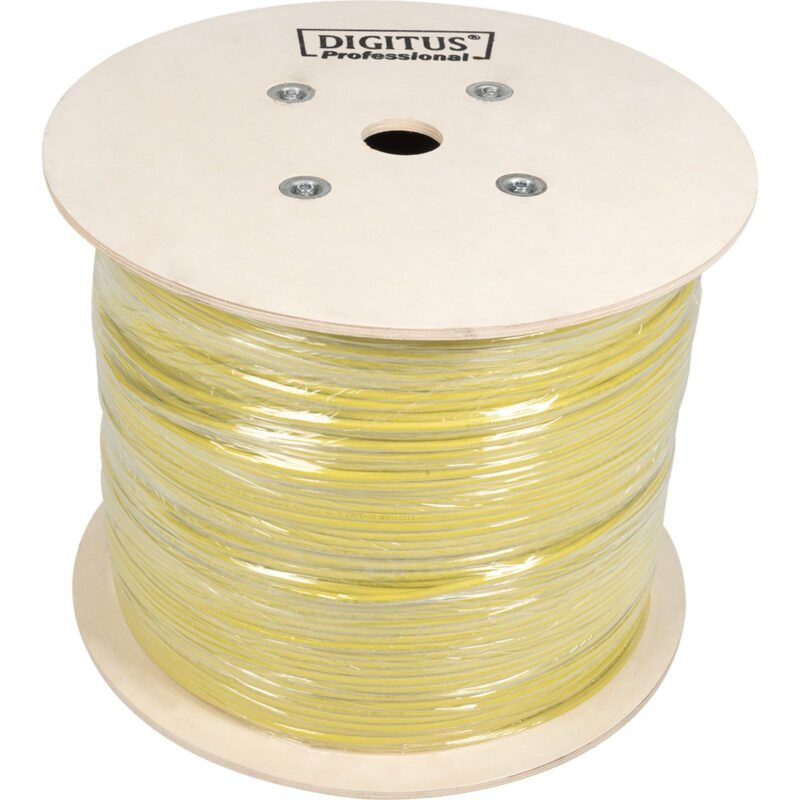 Digitus Professional Cat.7a S/FTP cable de instalación Símplex Amarillo