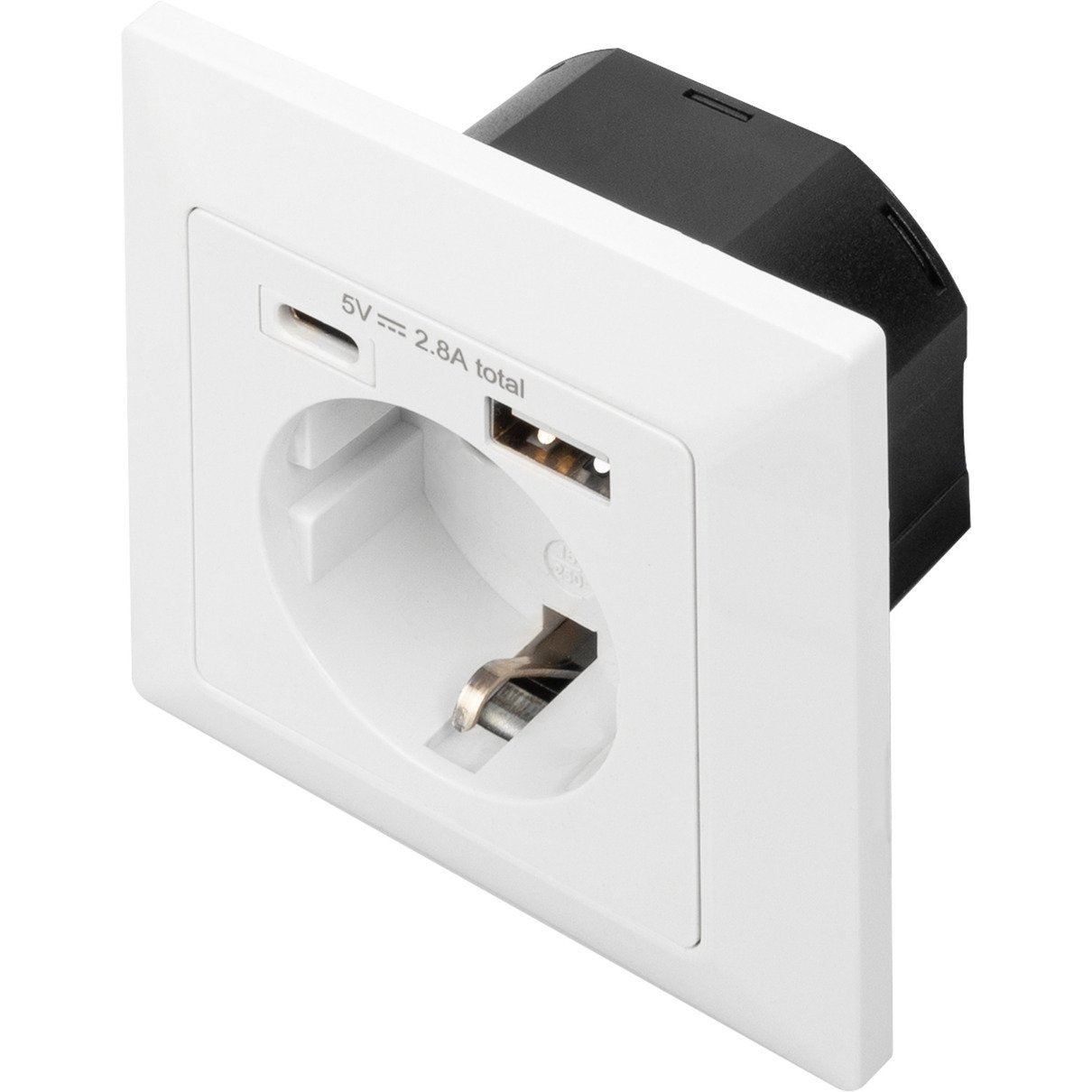 Digitus Sicherheits-Steckdose Unterputz Blanco