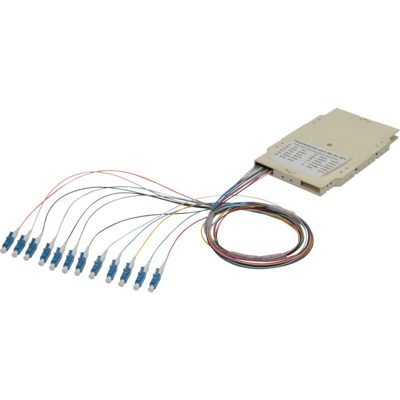 Digitus Spleißkassette con 12 Pigtails Gris