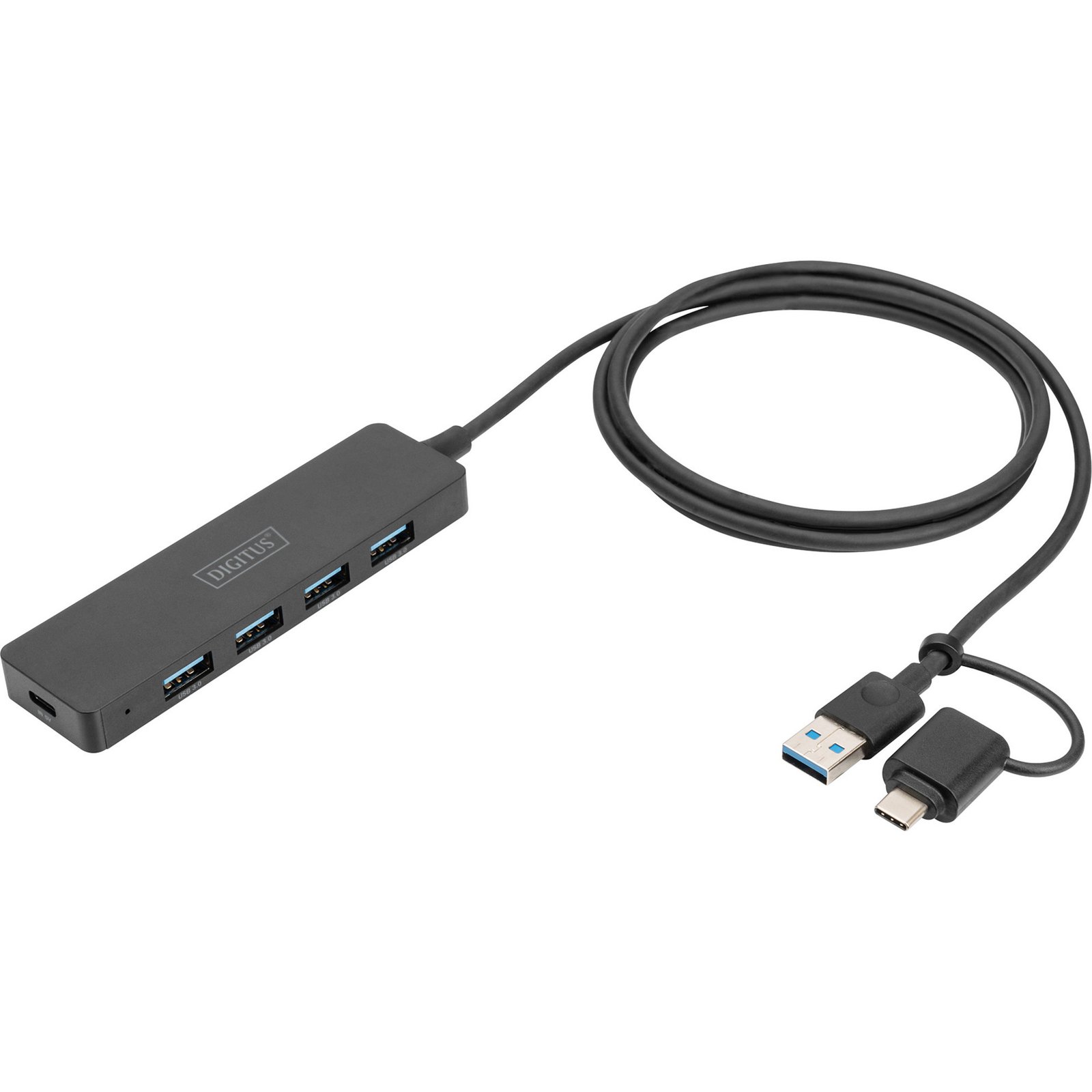 Digitus USB 3.0 Hub 4-Port Slim Line Negro