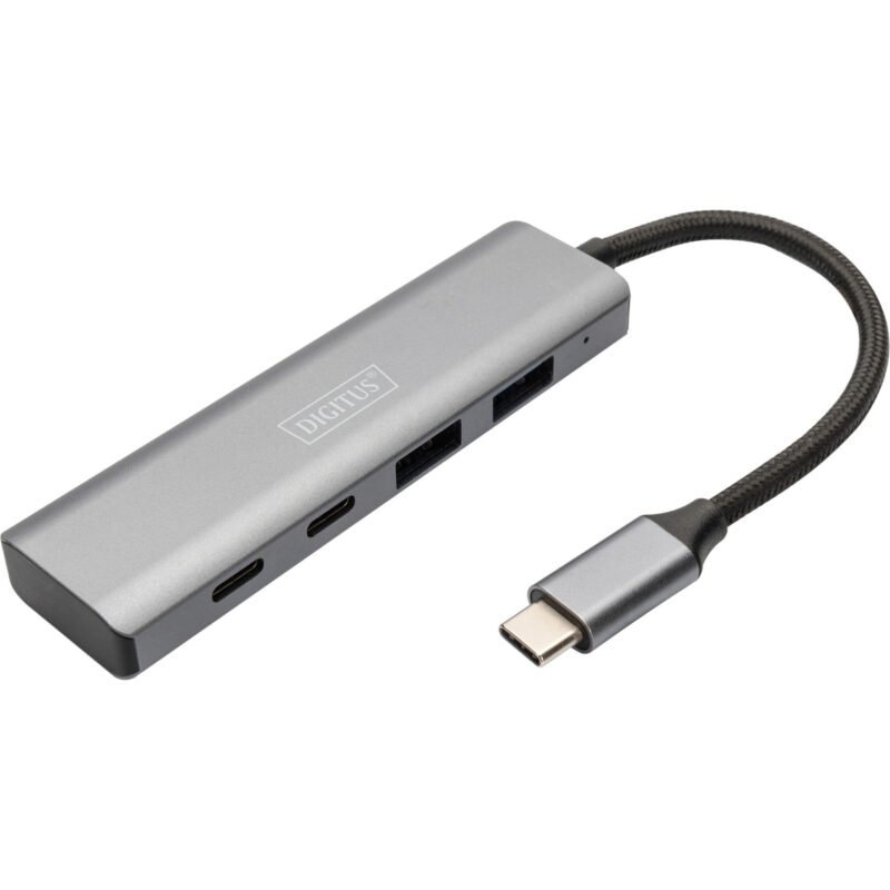 Digitus USB-C 4-Port 2x USB-A + 2x USB-C Plata