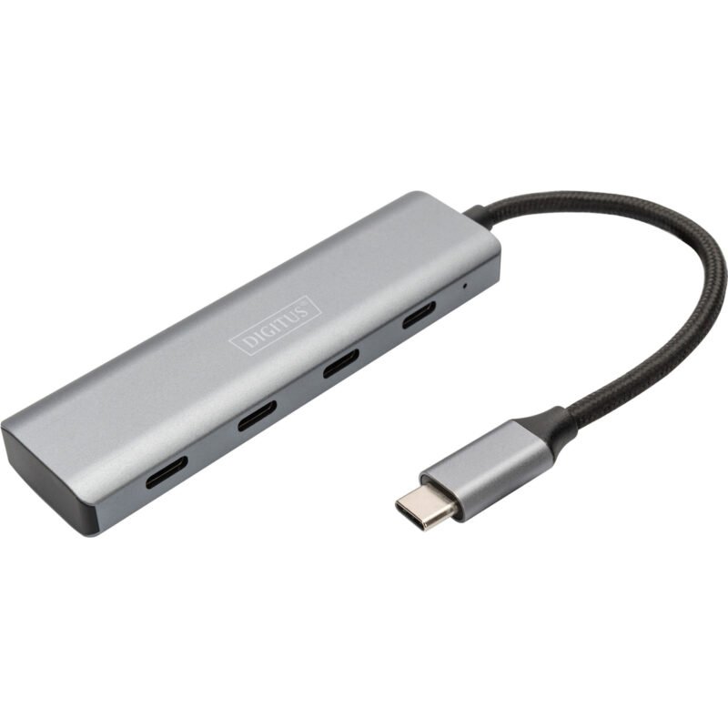 Digitus USB-C 4-Port Plata