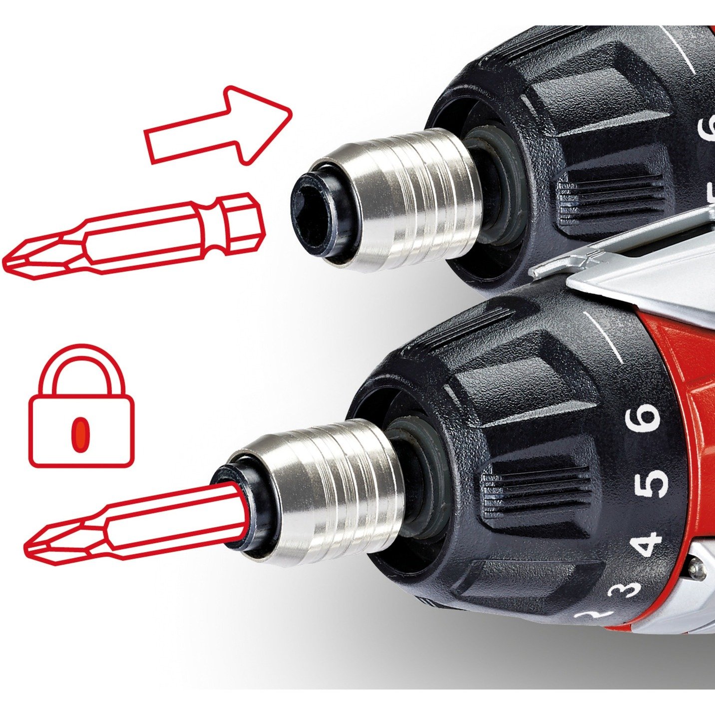 EINHELL Akkuschrauber TE-SD 3 Rojo - Imagen 5