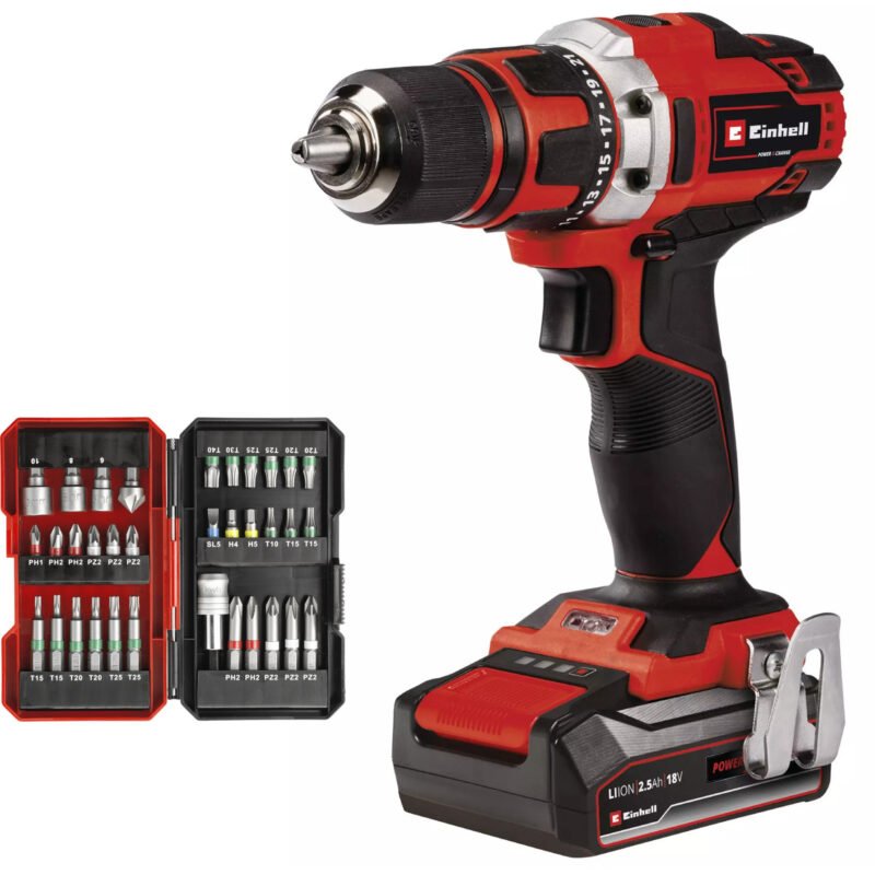EINHELL Power X-Change Akku-Bohrschrauber TE-CD 18/40 Li Rojo