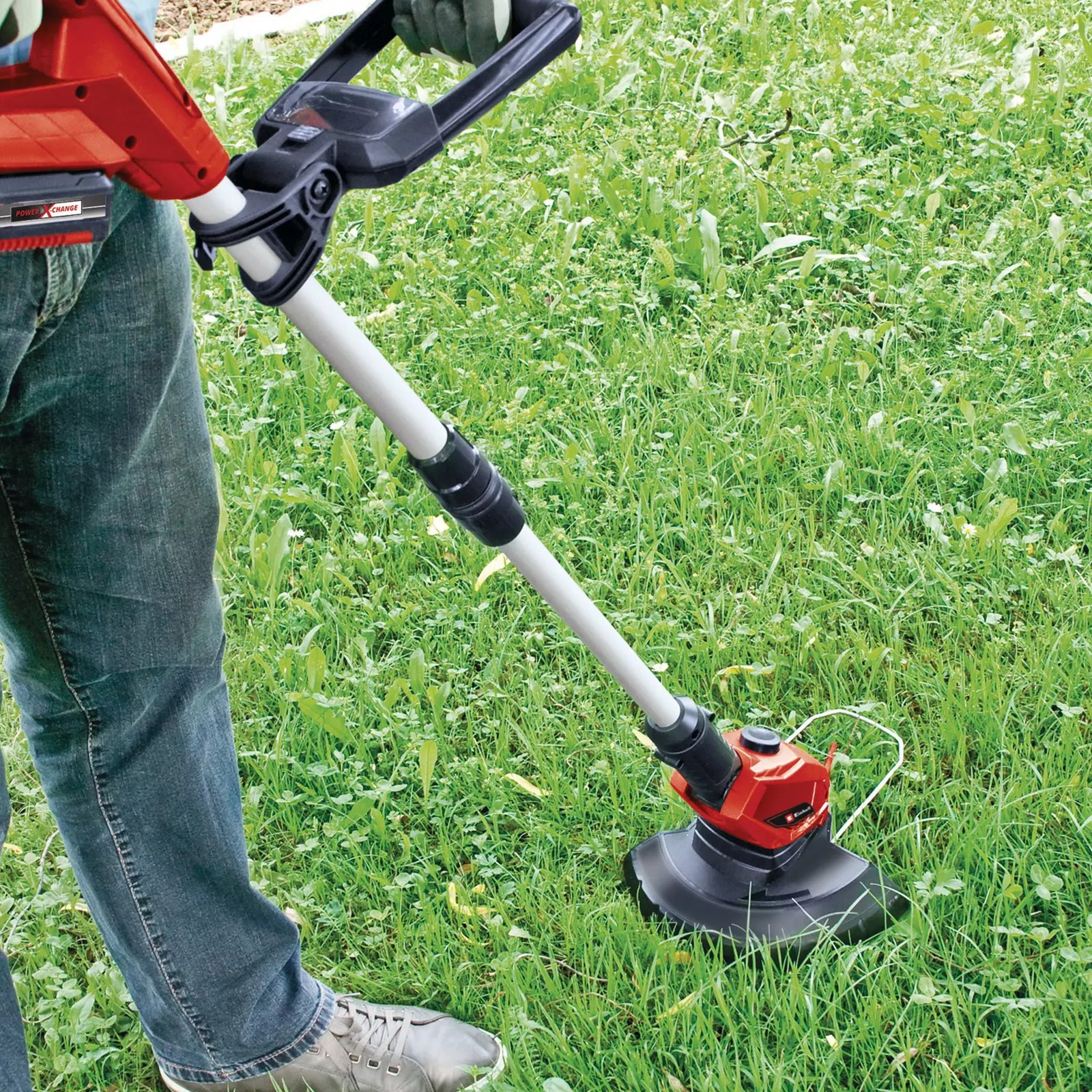 EINHELL Power X-Change Akku-Rasentrimmer GE-CT 18 Li Rojo - Imagen 5