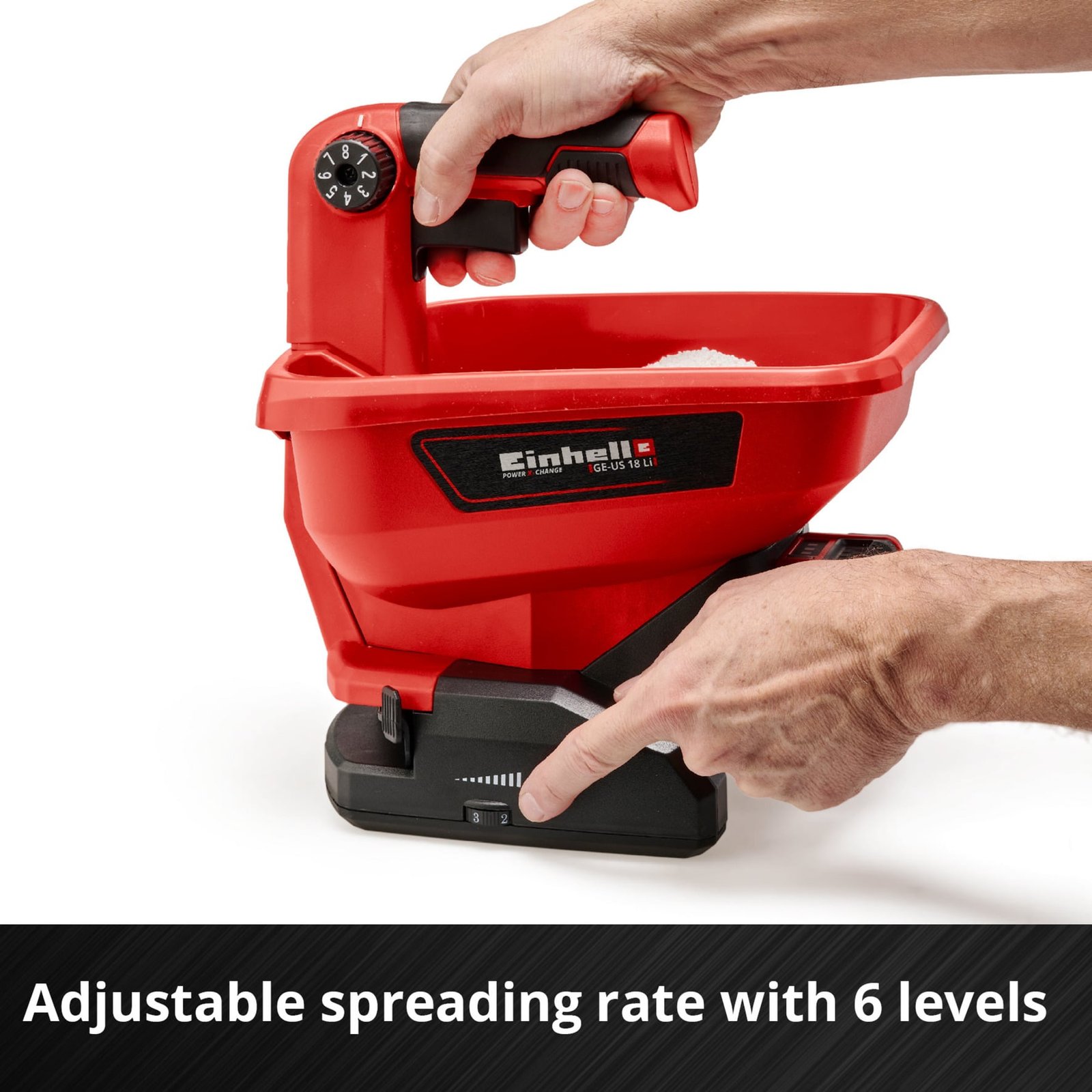 EINHELL Power X-Change Akku-Universal-Streugerät GE-US 18 Li-Solo Rojo - Imagen 4