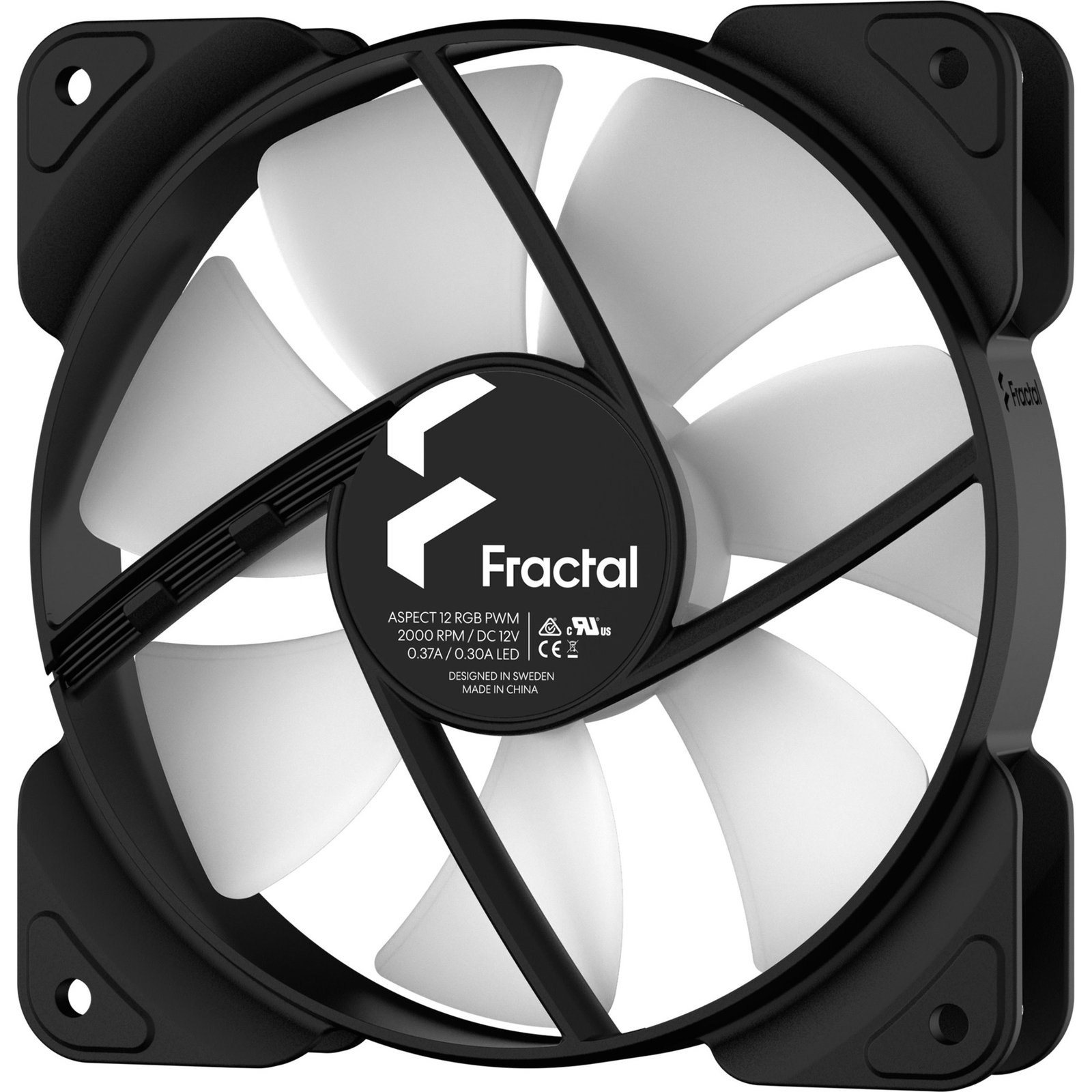 Fractal Design Aspect 12 RGB PWM Black Frame 3er Negro - Imagen 3