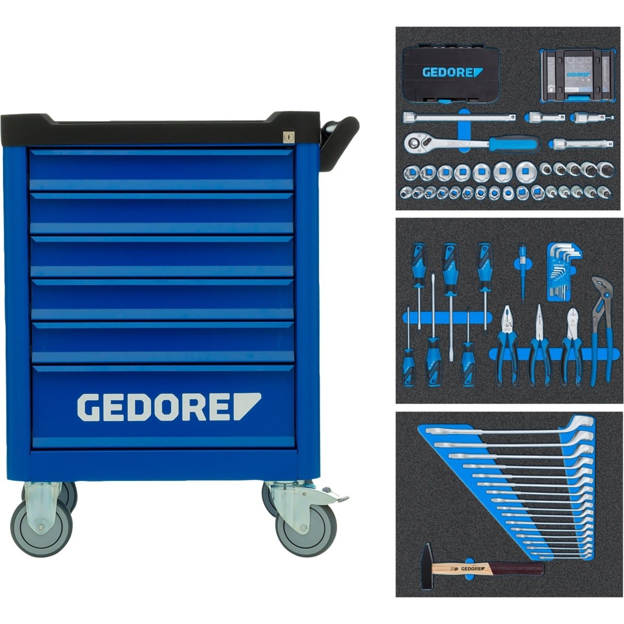 GEDORE Werkzeugwagen Workster WSL-M-TS-172 Azul