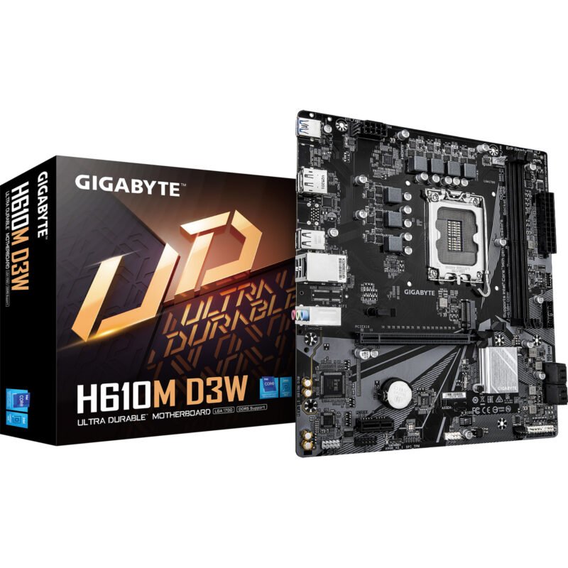 GIGABYTE H610M D3W Negro