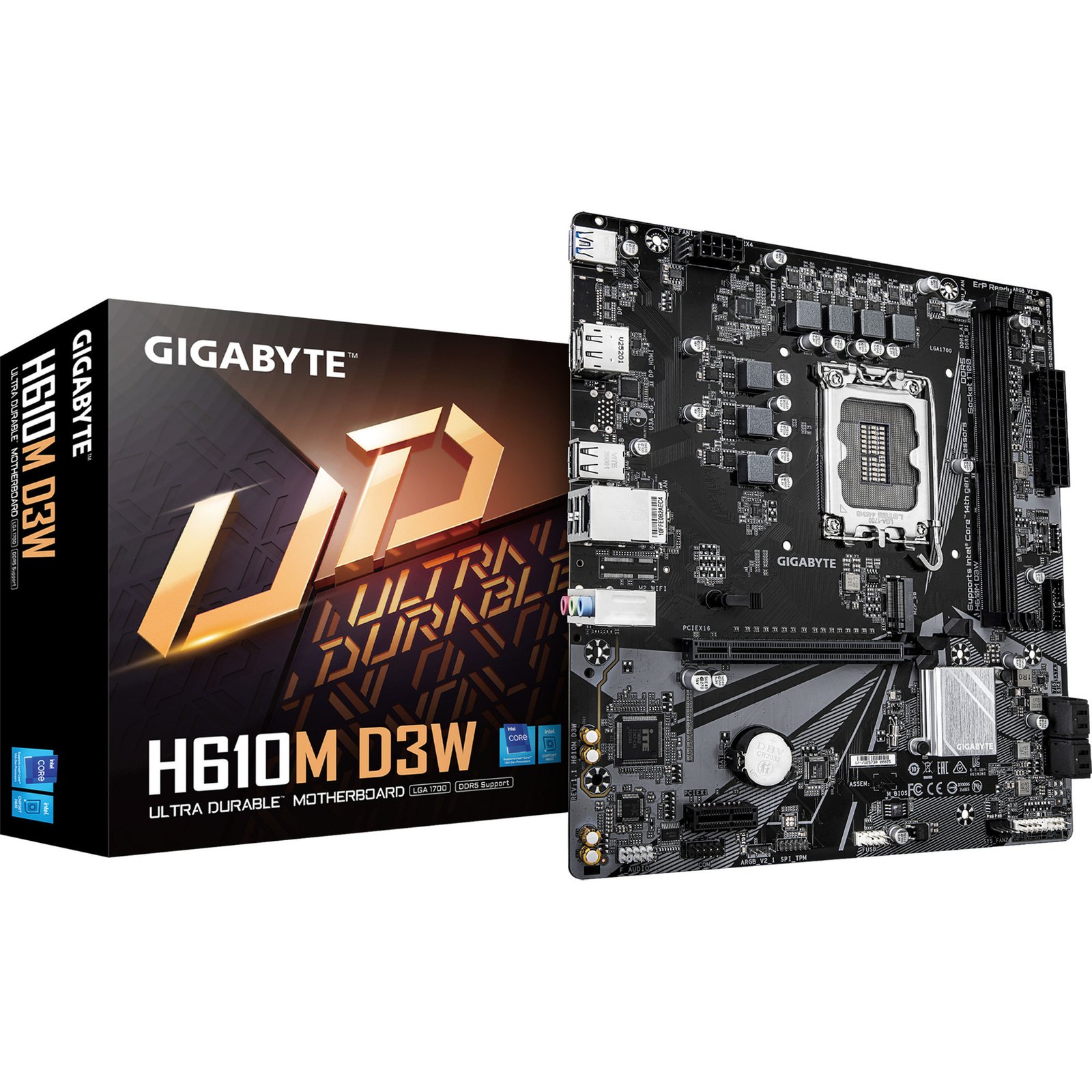 GIGABYTE H610M D3W Negro