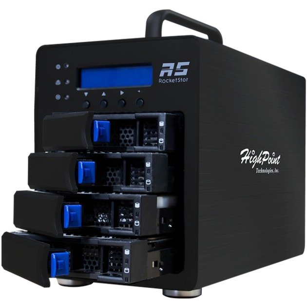 HighPoint RocketStor 6434TS External SAS/SATA RAID Tower Negro - Imagen 4