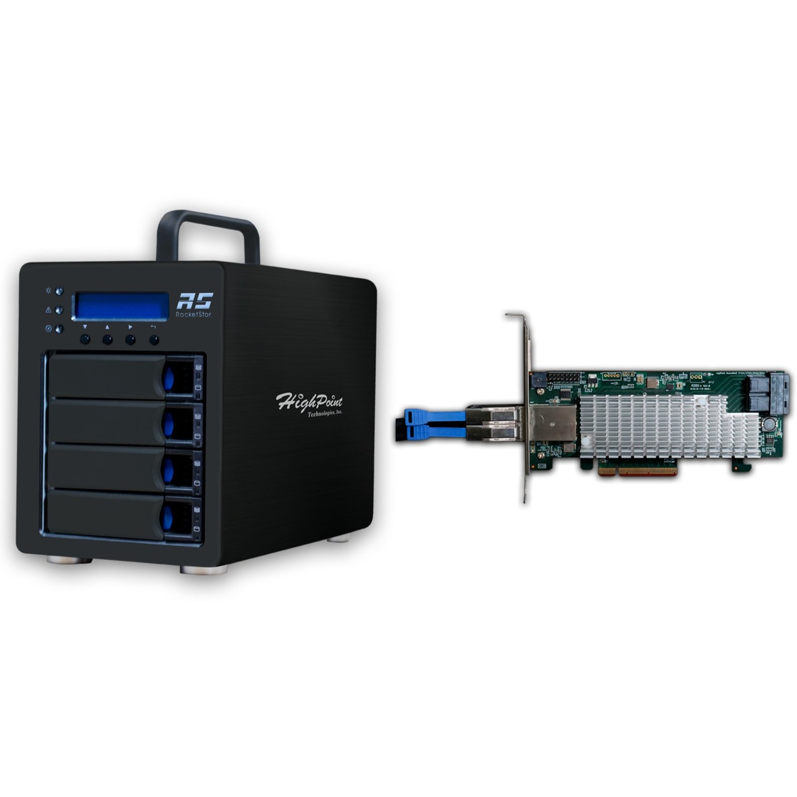 HighPoint RocketStor 6434TS External SAS/SATA RAID Tower Negro - Imagen 5
