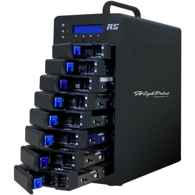 HighPoint RocketStor 6438S External SAS/SATA JBOD Tower Negro - Imagen 4