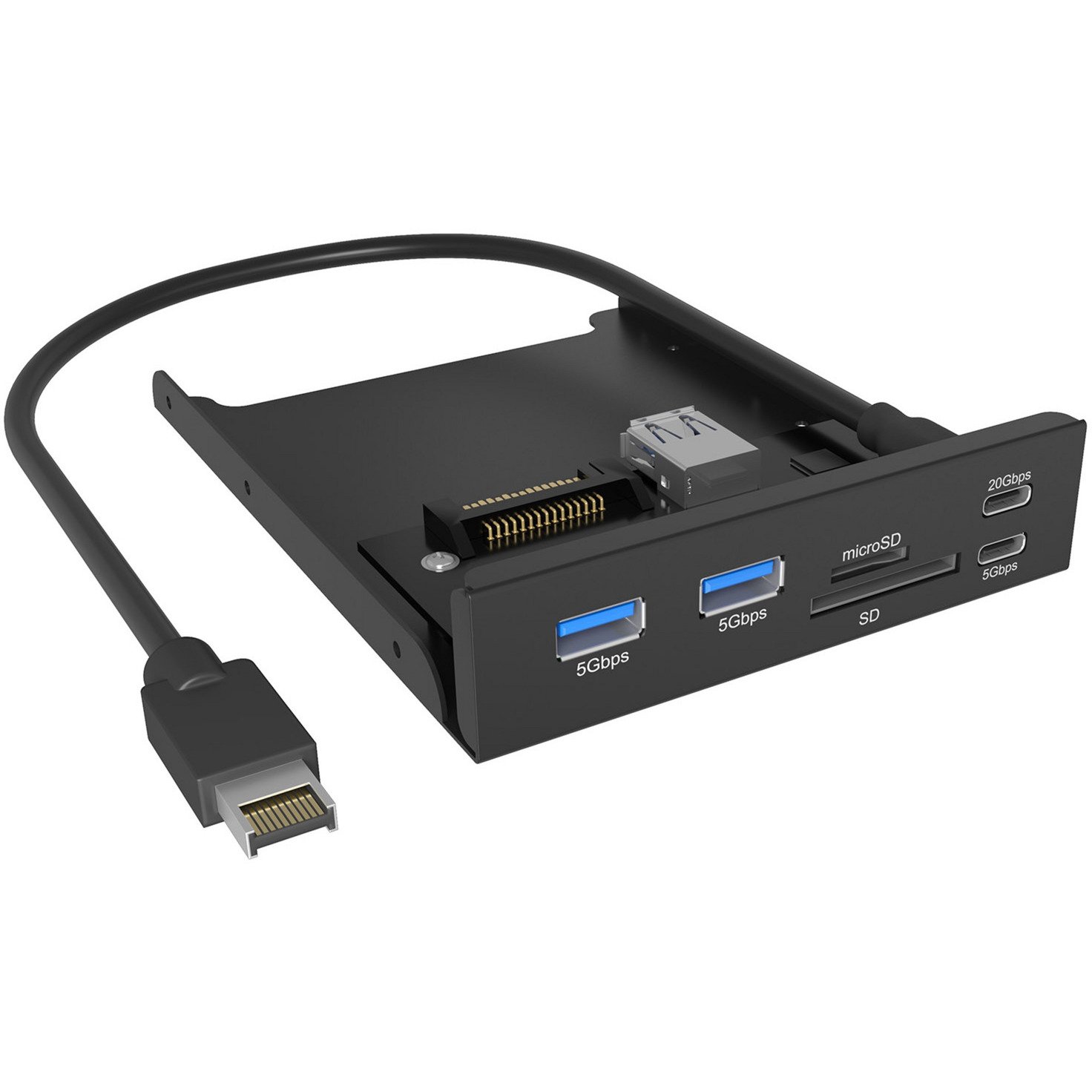 ICY BOX IB-HUB1419-i3 Negro