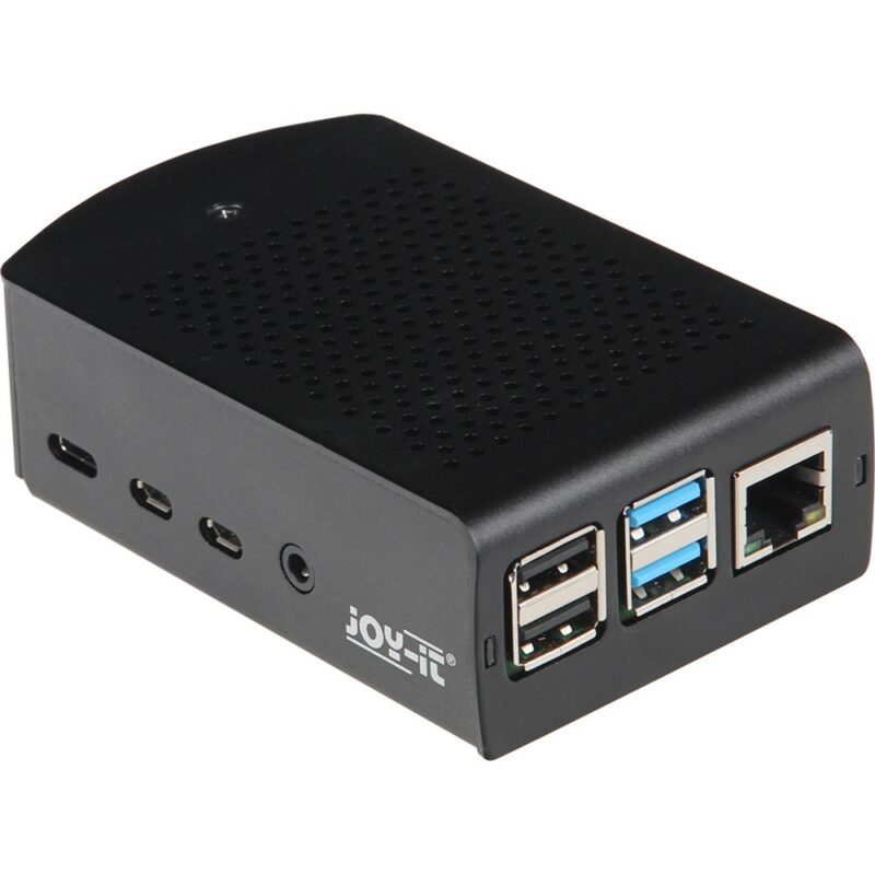 Joy-IT Aluminiumgehäuse para Raspberry Pi 4 B Negro