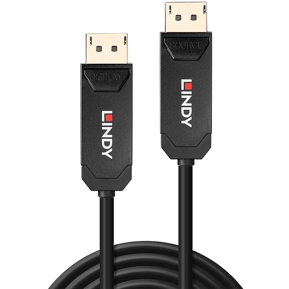 Lindy Fibre Optic Hybrid DisplayPort 2.0 UHBR10 cable Negro - Imagen 2