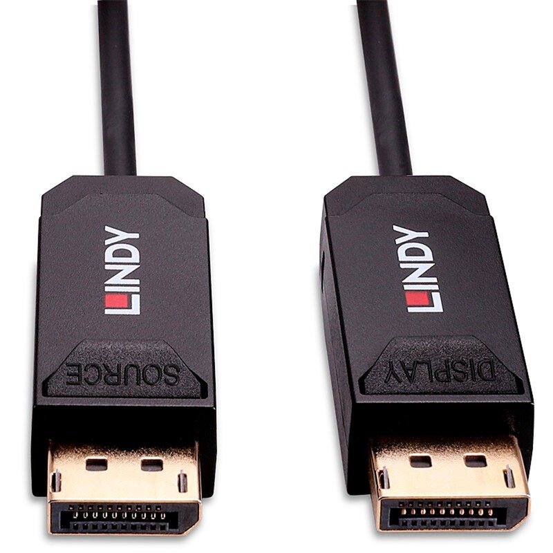 Lindy Fibre Optic Hybrid DisplayPort 2.0 UHBR10 cable Negro - Imagen 4