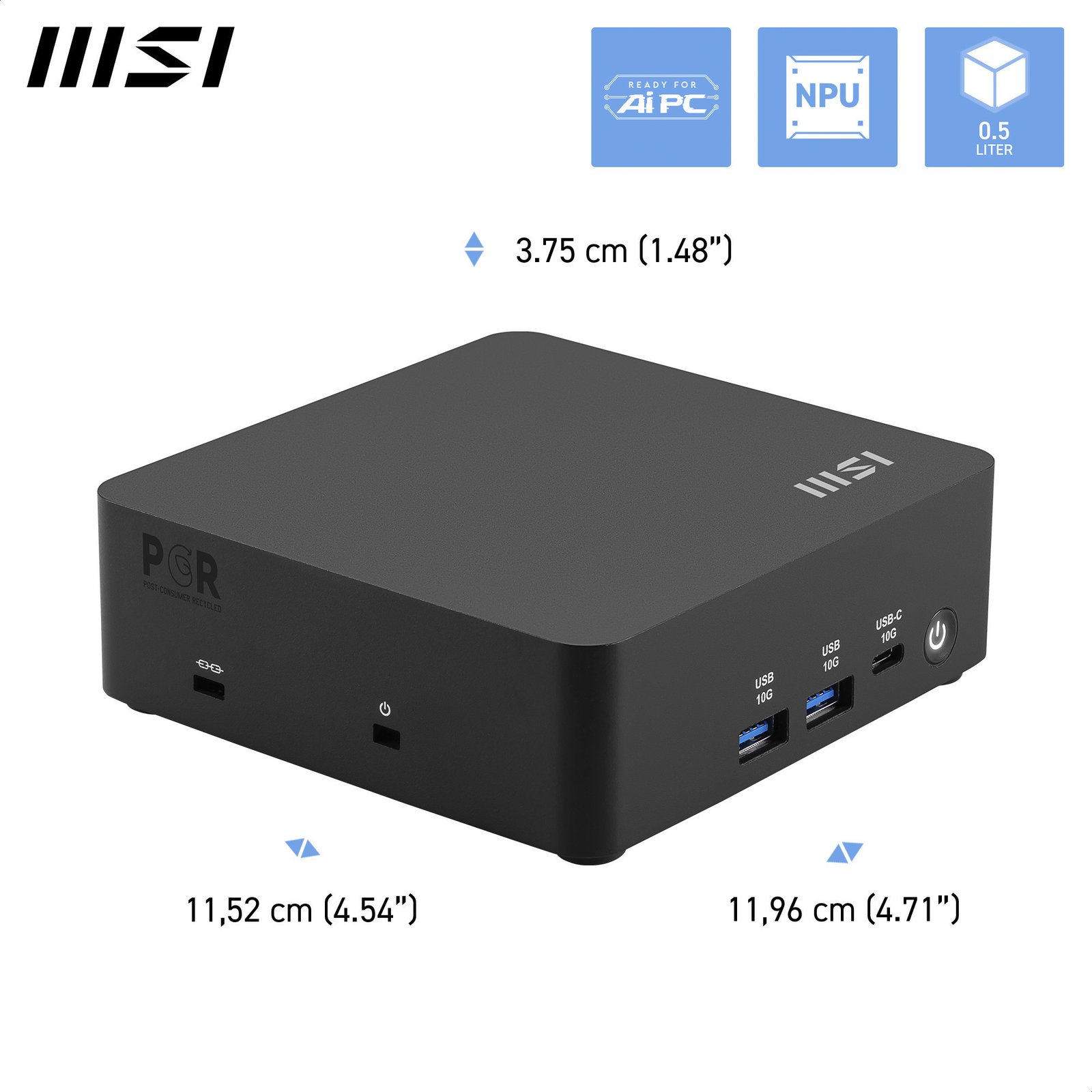 MSI Cubi NUC AI 1UMG-024AT Negro, 512 GB - Imagen 3