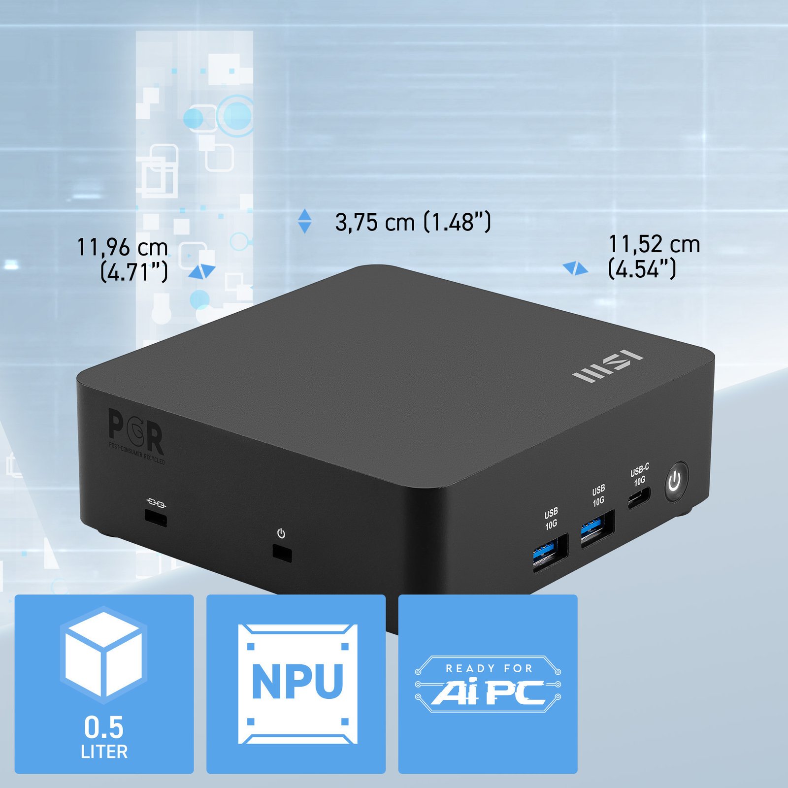 MSI Cubi NUC AI 1UMG-024AT Negro, 512 GB - Imagen 5