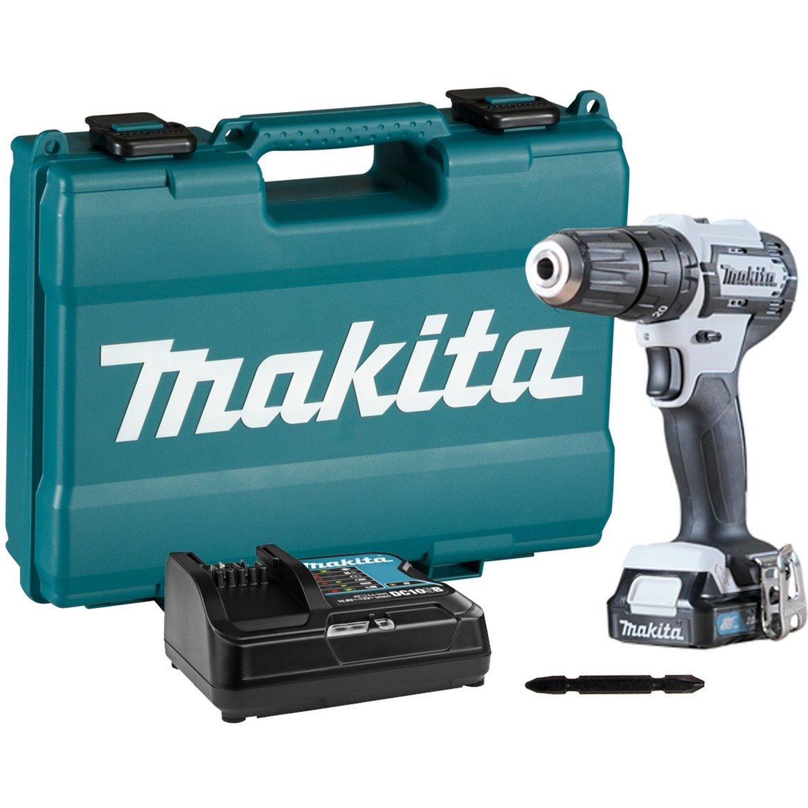 Makita Akku-Schlagbohrschrauber HP333DSAW Blanco