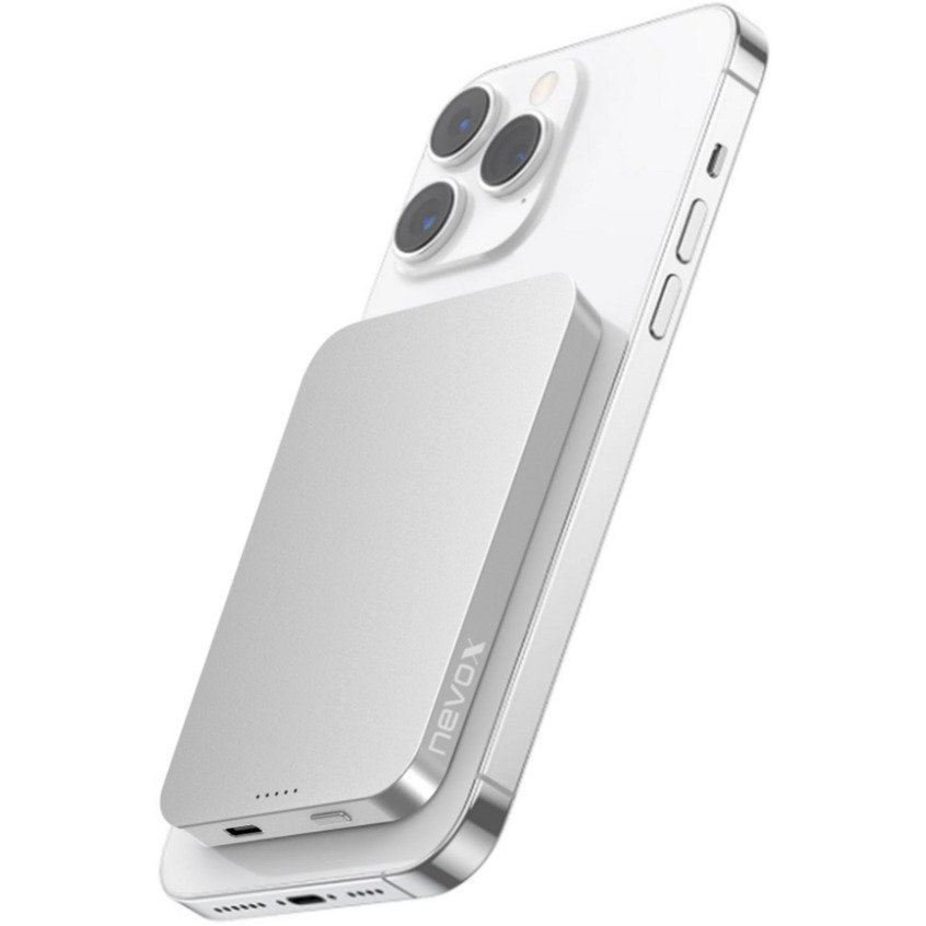 Nevox Wireless Magnetic batería externa QI2 - 5000mah Plata