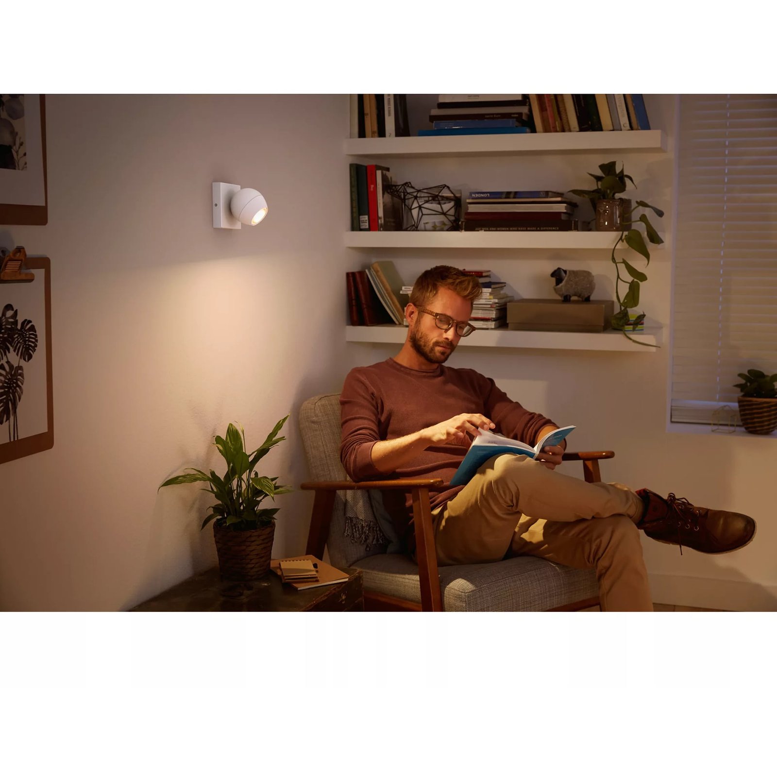 Philips Hue White Ambiance Buckram Einzelspot Blanco - Imagen 5