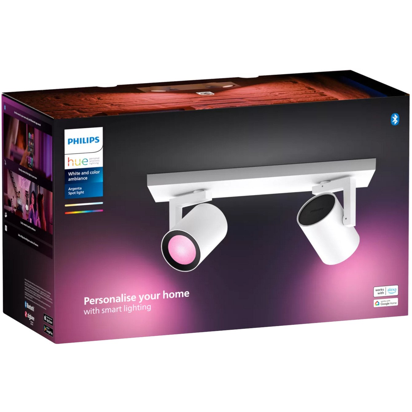 Philips Hue White & Color Ambiance Argenta 2er-Spot Blanco