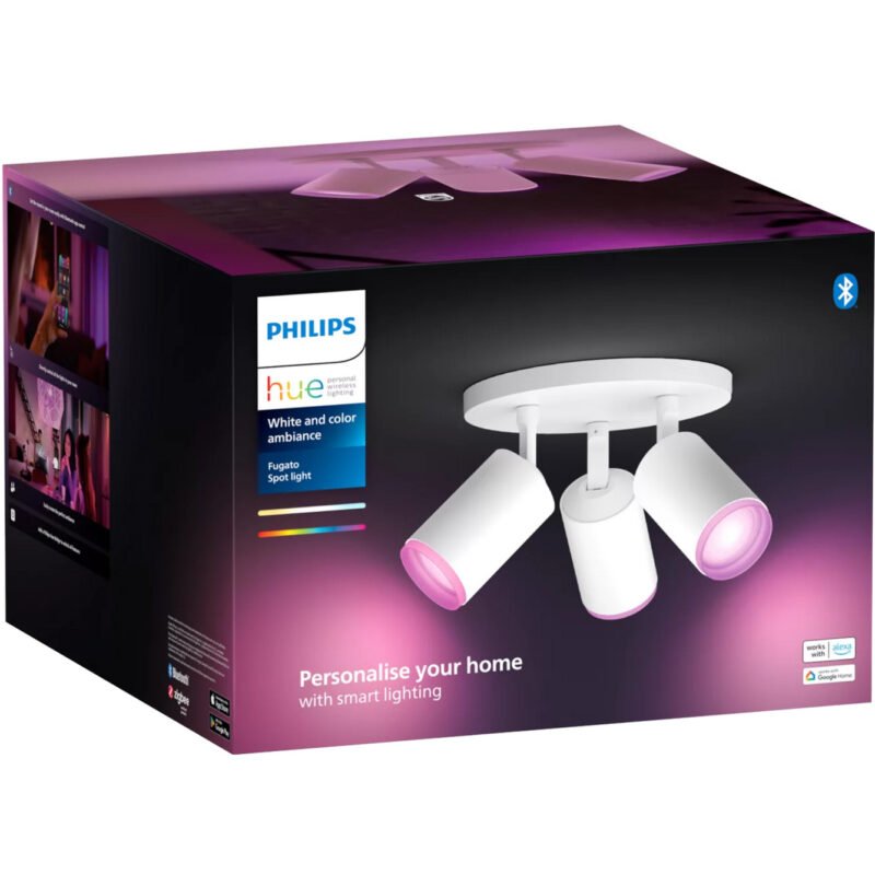 Philips Hue White & Color Ambiance Fugato 3er-Spot Blanco