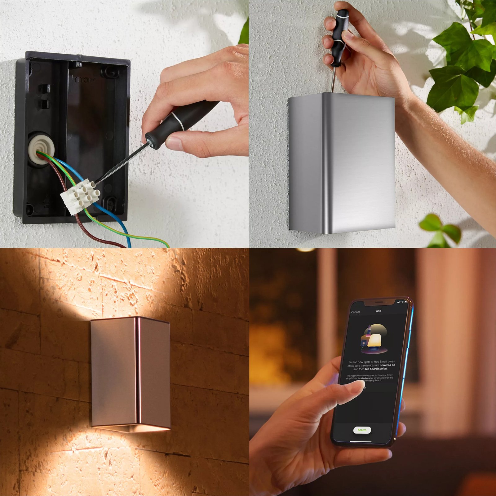 Philips Hue White & Color Ambiance Resonate Outdoor Wandleuchte Plata - Imagen 5