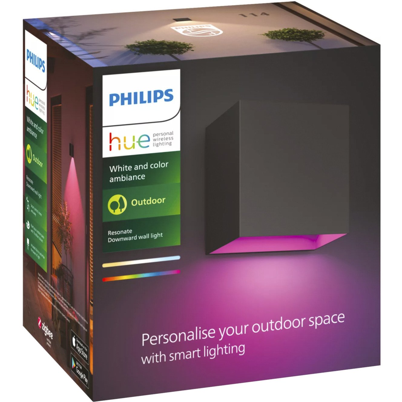 Philips Hue White & Color Ambiance Resonate Wandleuchte Negro