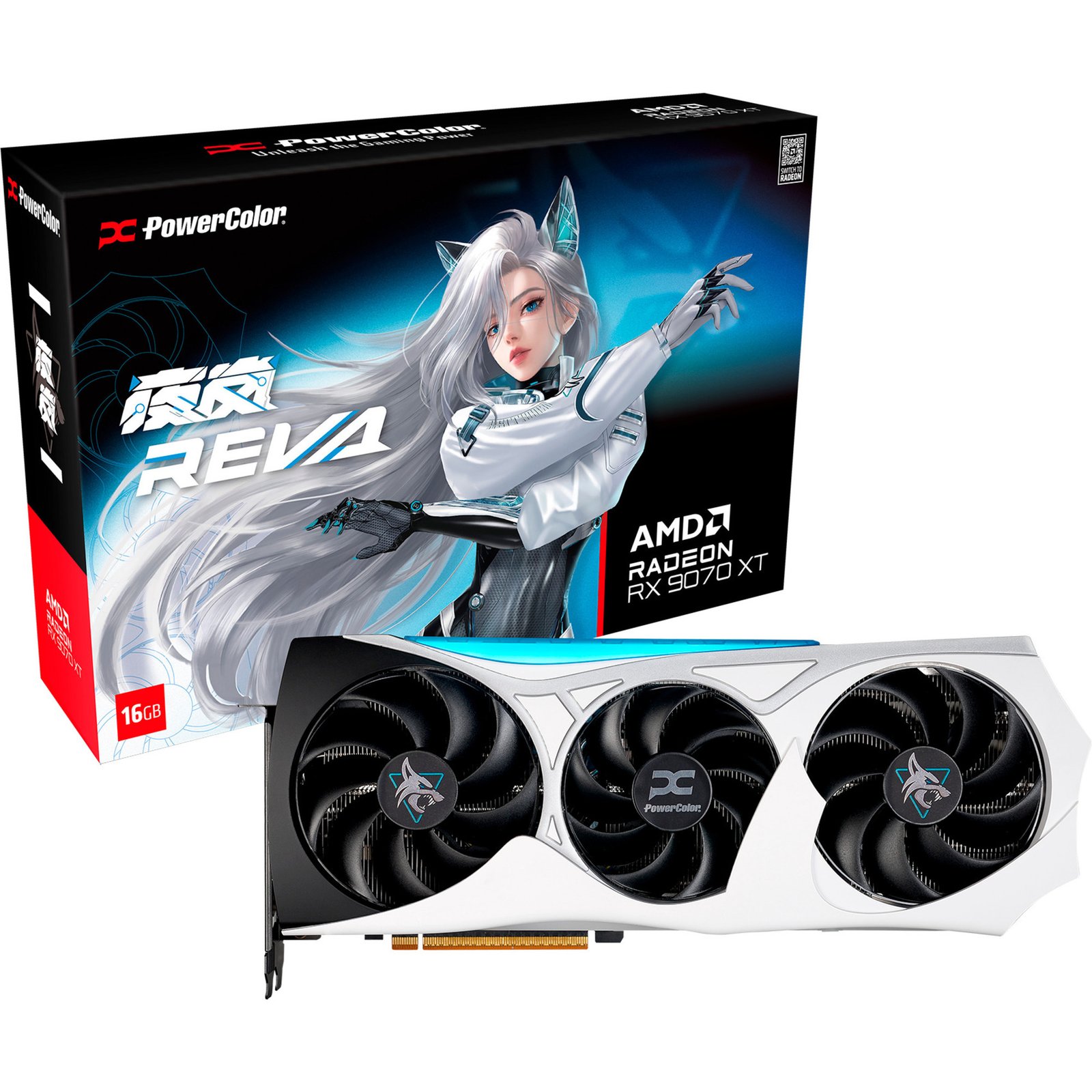 PowerColor Powercolor RX 9070 XT Hellhound REVA OC Negro, 16 GB