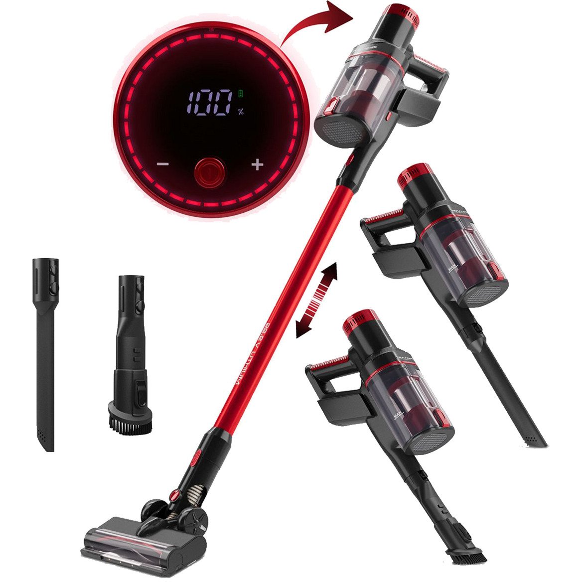 ProfiCare Akkustaubsauger PC-BS 3136 A Rojo