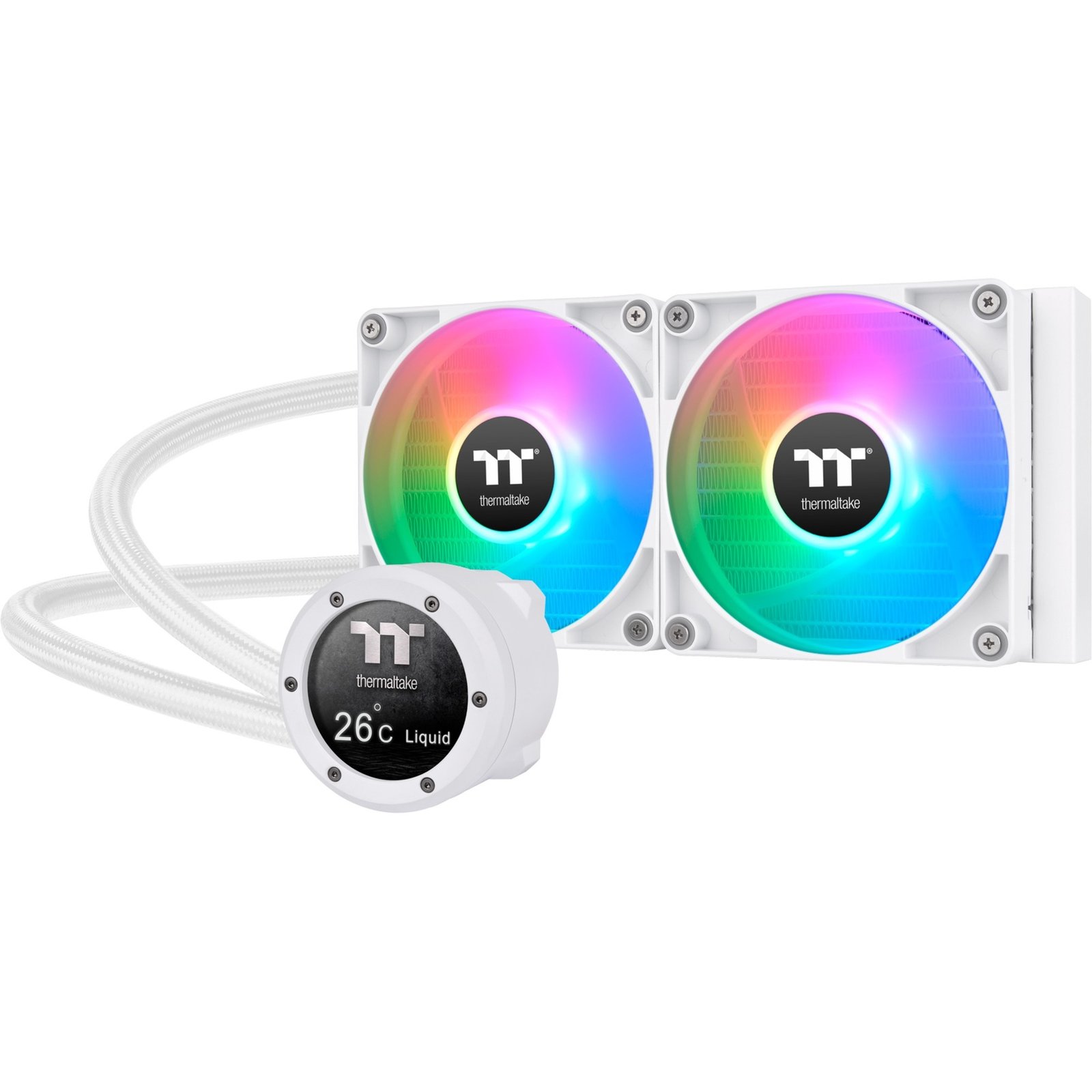 Thermaltake TH240 V2 Ultra ARGB Sync AIO Liquid Cooler Snow Edition Blanco