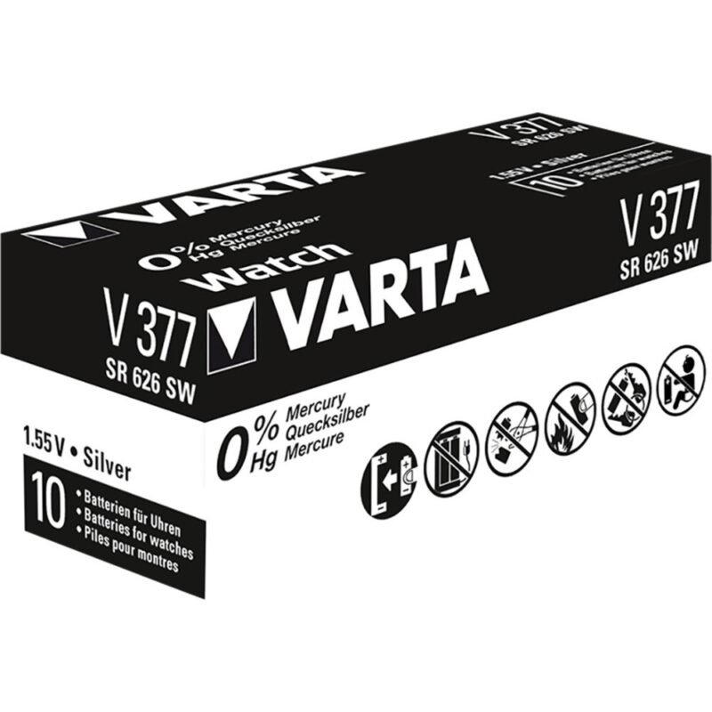 VARTA Silberoxid-Knopfzelle 377 Plata
