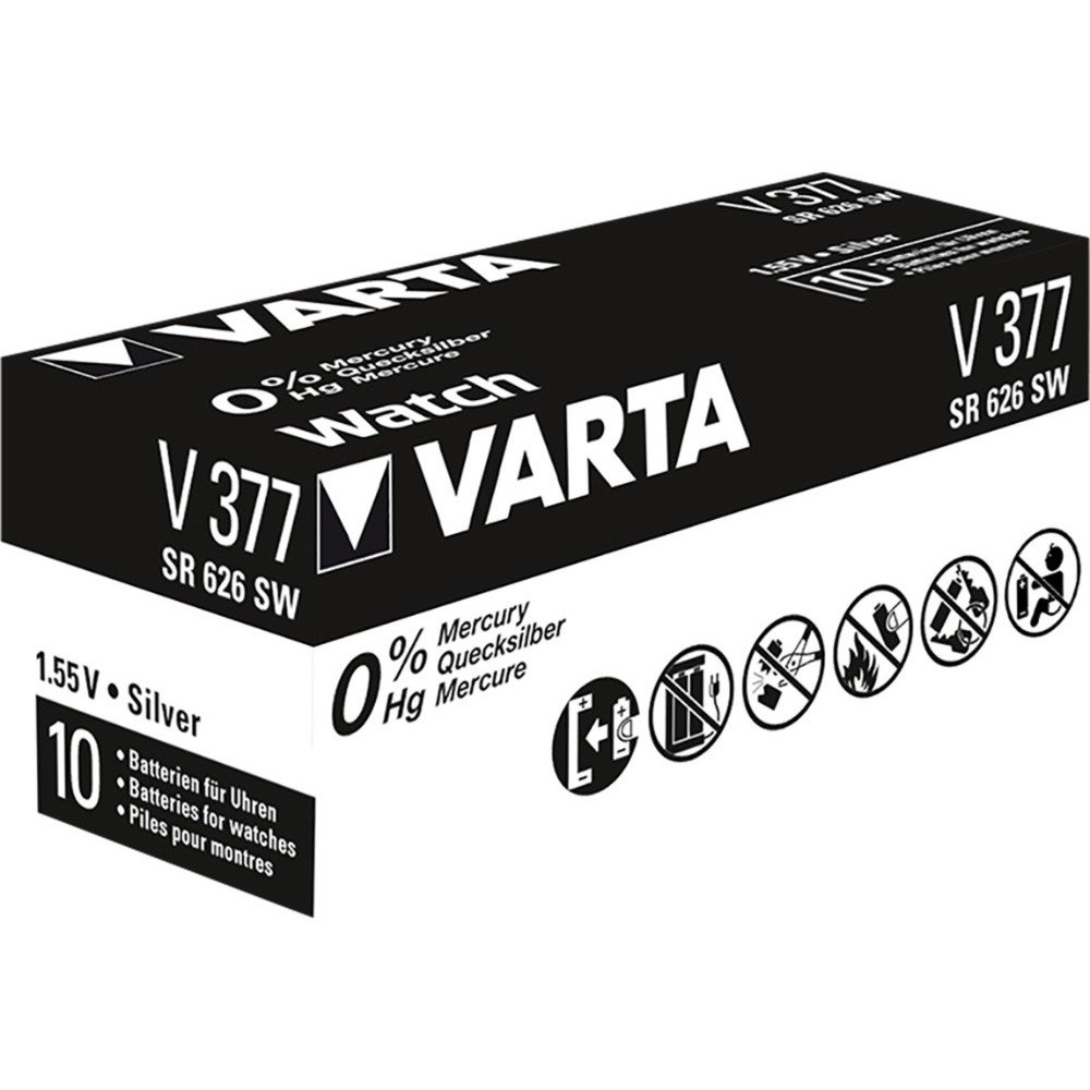 VARTA Silberoxid-Knopfzelle 377 Plata