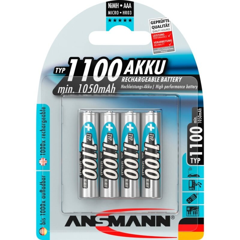 Ansmann 1100mAh NiMh Professional Plata