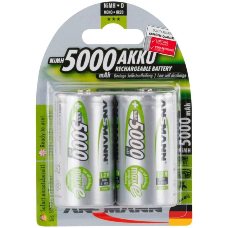 Ansmann 5000mAh NiMh Plata
