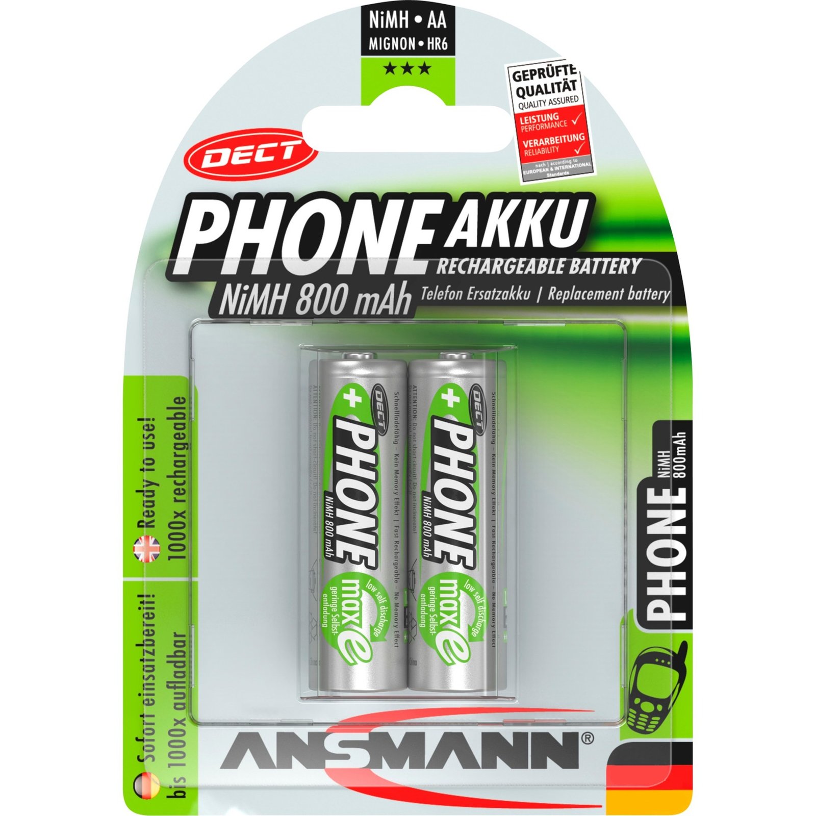 Ansmann 800mAh DECT Plata