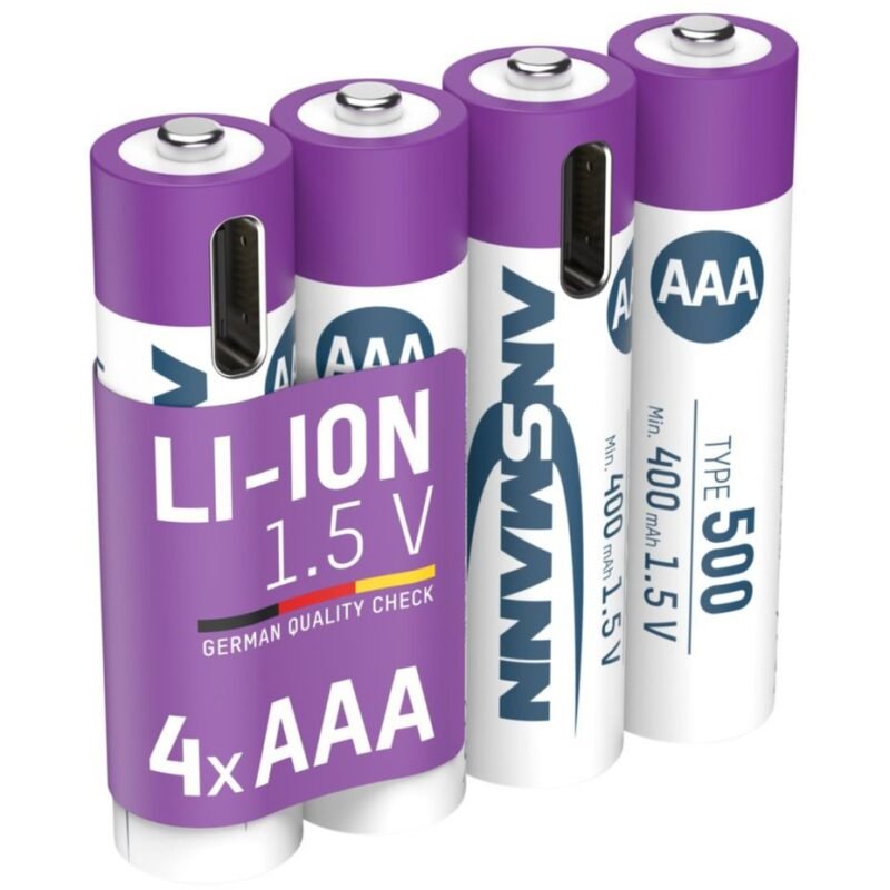 Ansmann Li-Ion Akku Micro AAA Typ 500 (min. 400 mAh) Blanco