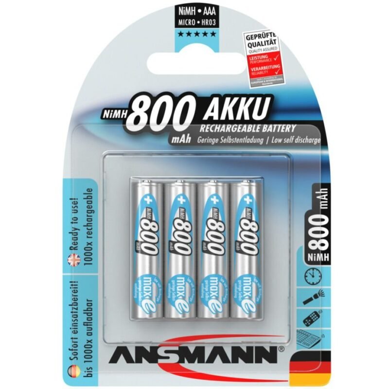 Ansmann maxE 800mAh NiMh Plata