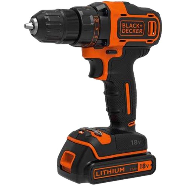 BLACK+DECKER Akku-Bohrschrauber BDCDD186K Negro