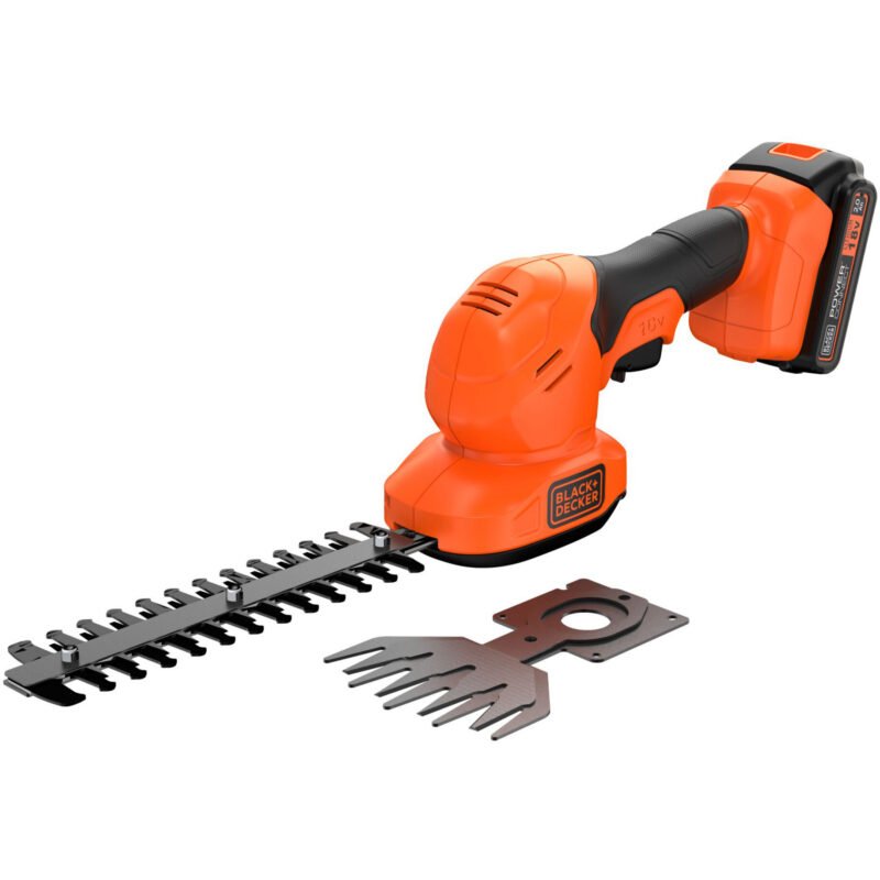 BLACK+DECKER Akku-Grasschere y -Strauchschere BCSS18D1 Naranja