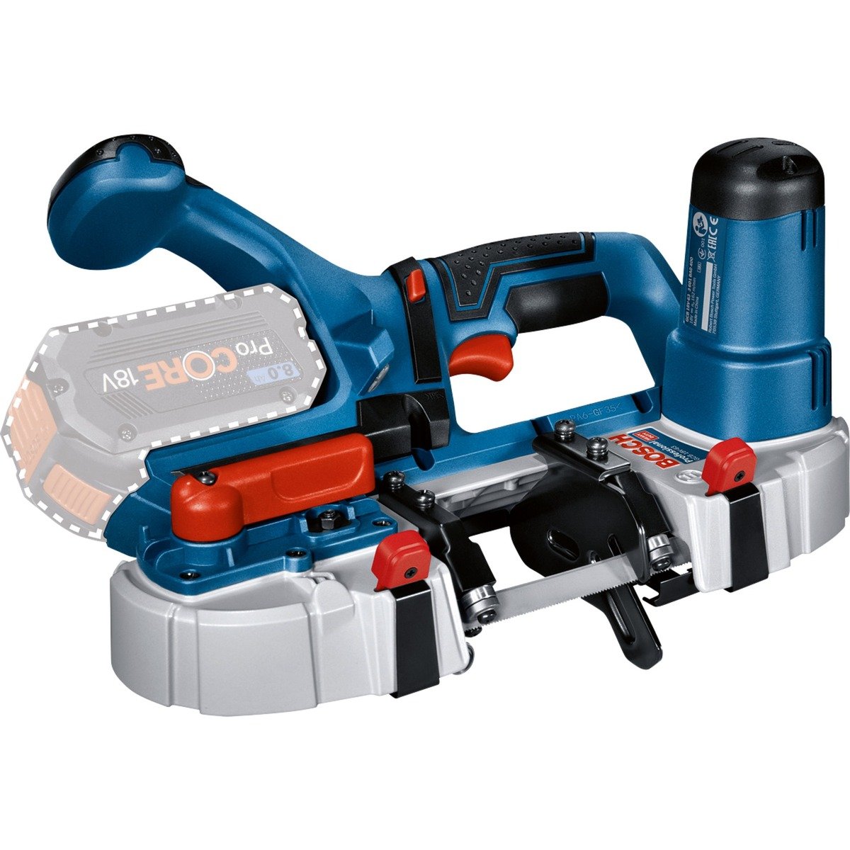 Bosch Akku-Bandsäge GCB 18V-63 Professional Solo Azul