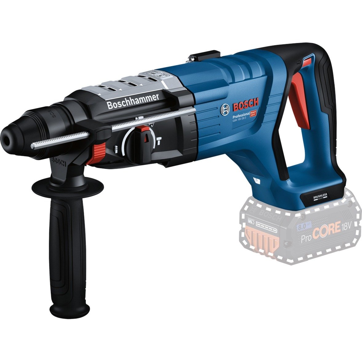 Bosch Akku-Bohrhammer GBH 18V-28 D Professional solo Azul