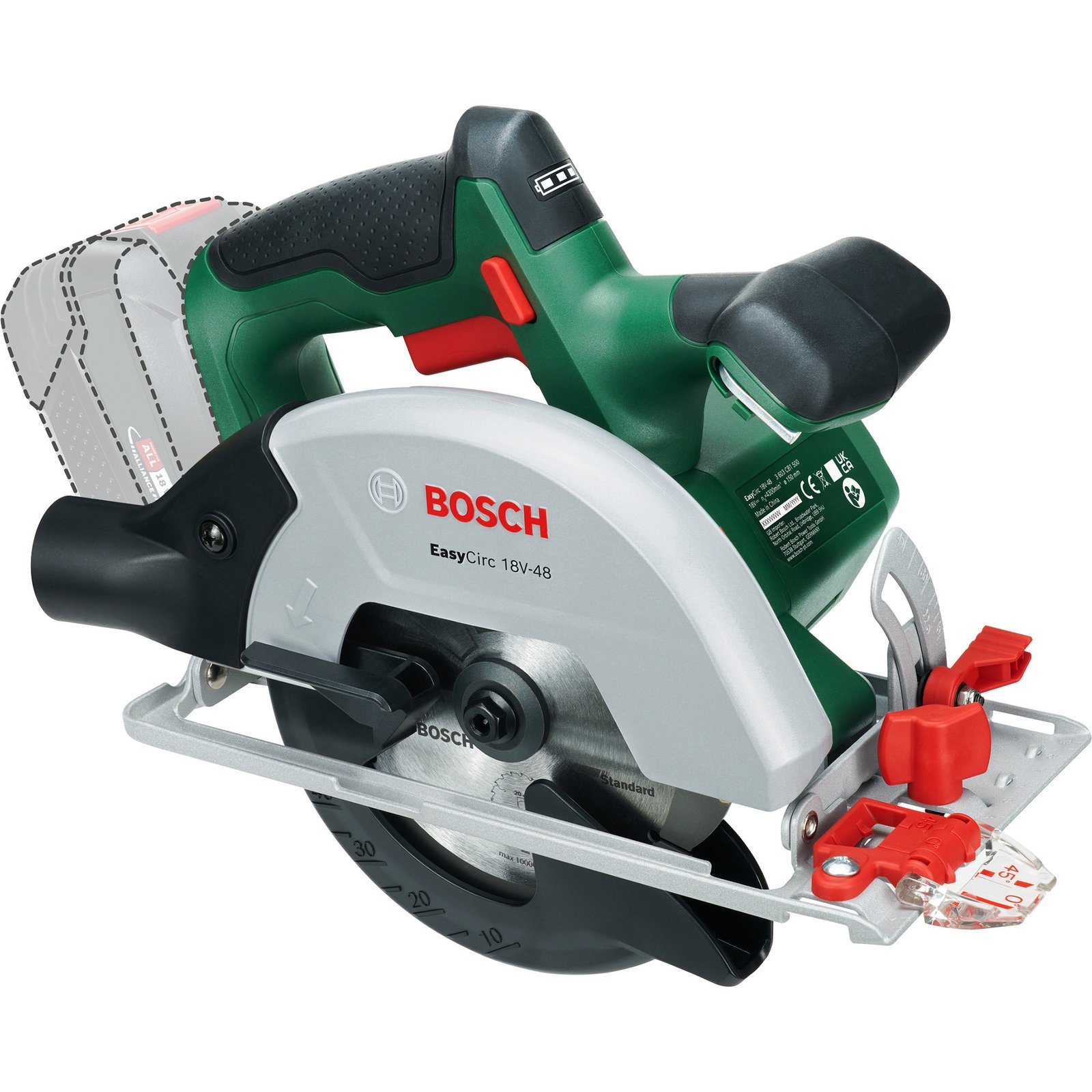 Bosch Akku-Handkreissäge EasyCirc 18V-48 solo Verde