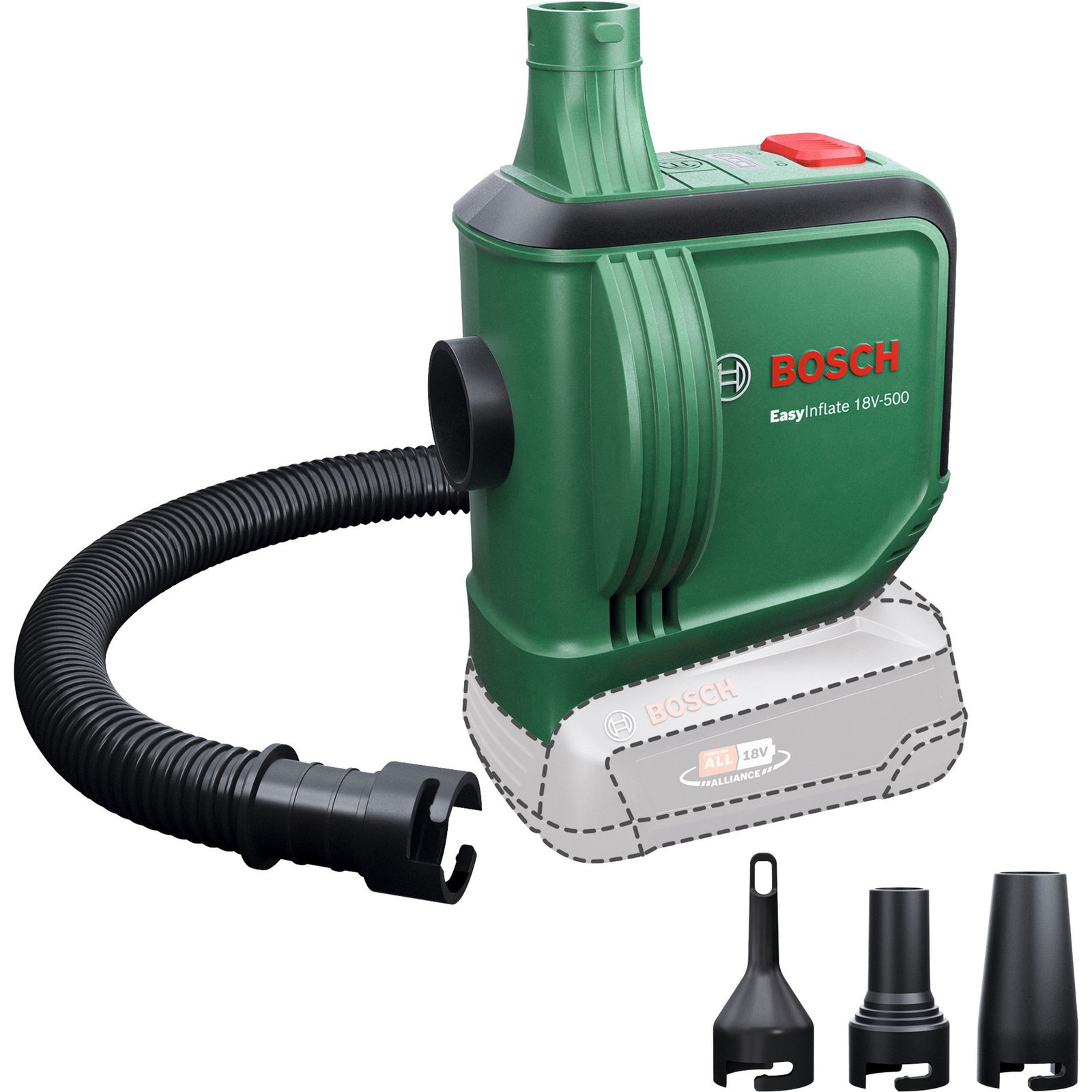 Bosch Akku-Luftpumpe EasyInflate 18V-500 solo Verde