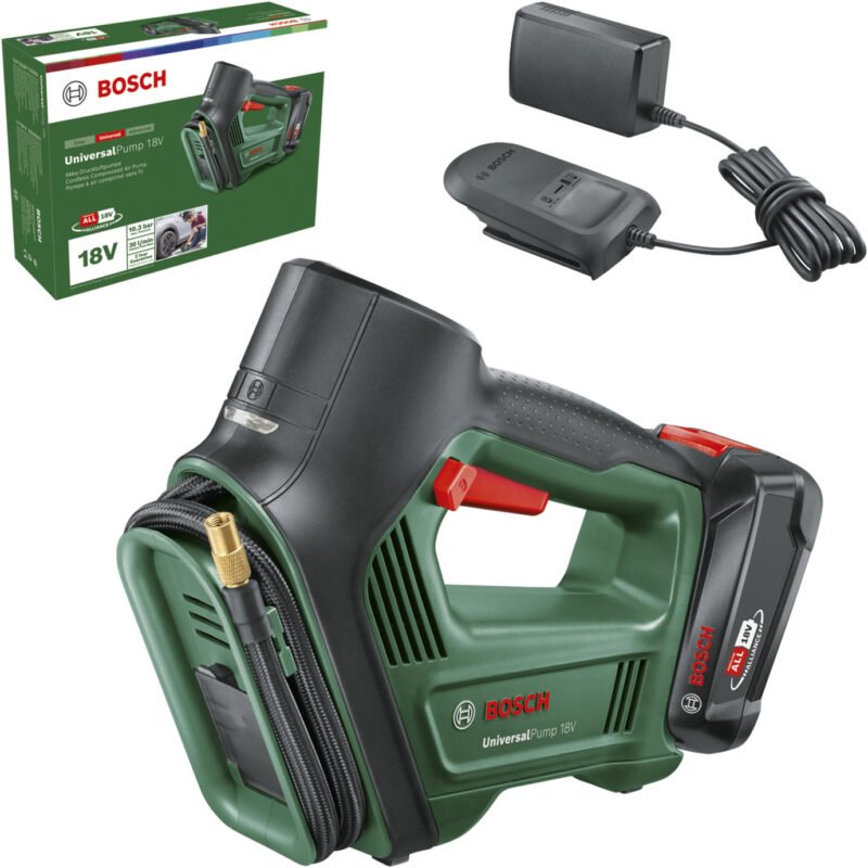 Bosch Akku-Luftpumpe UniversalPump 18V Set Verde