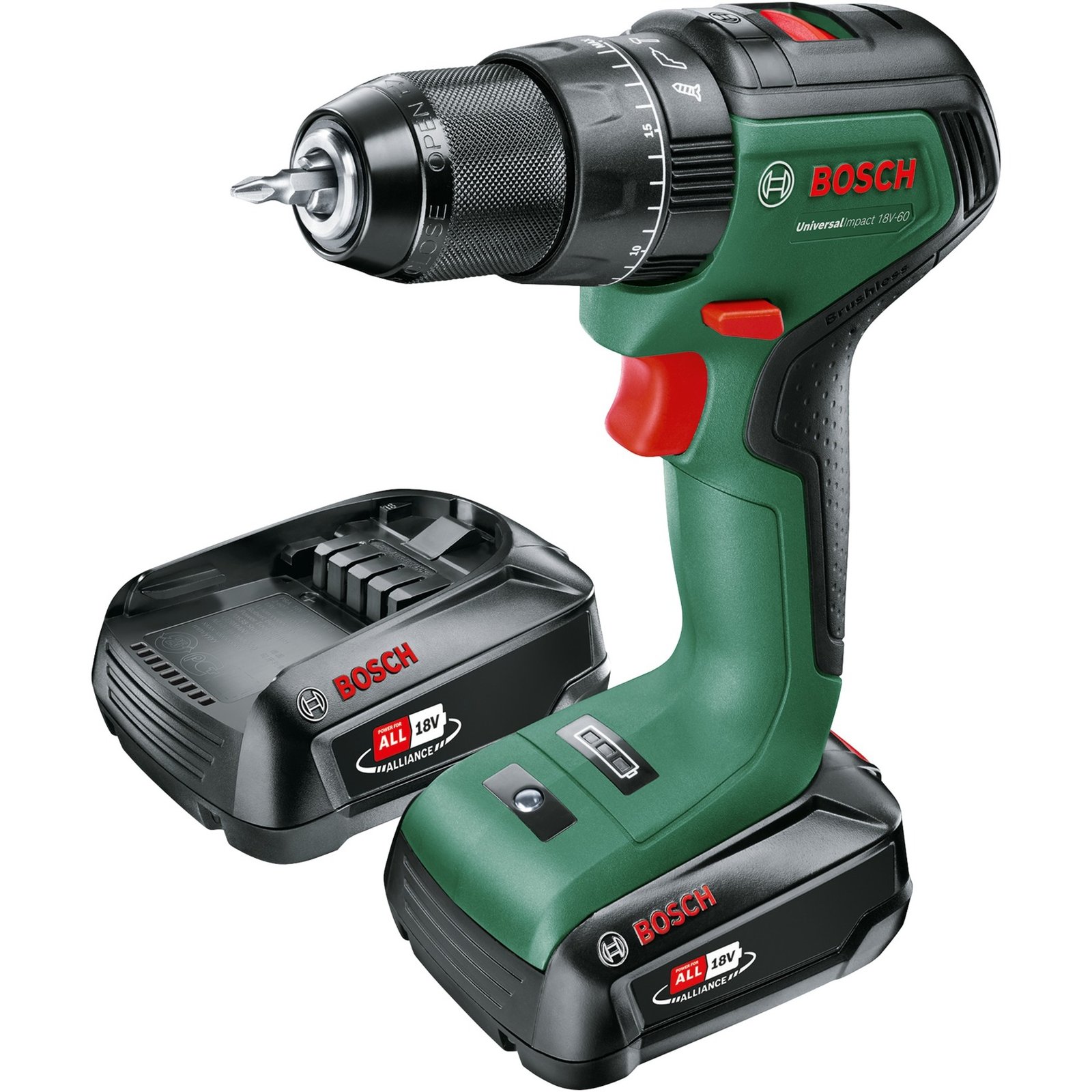 Bosch Akku-Schlagbohrschrauber UniversalImpact 18V-60 Verde